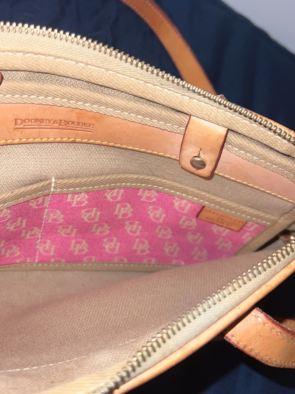 Dooney & Bourke Pink Logo Tote - Picture 5 of 5
